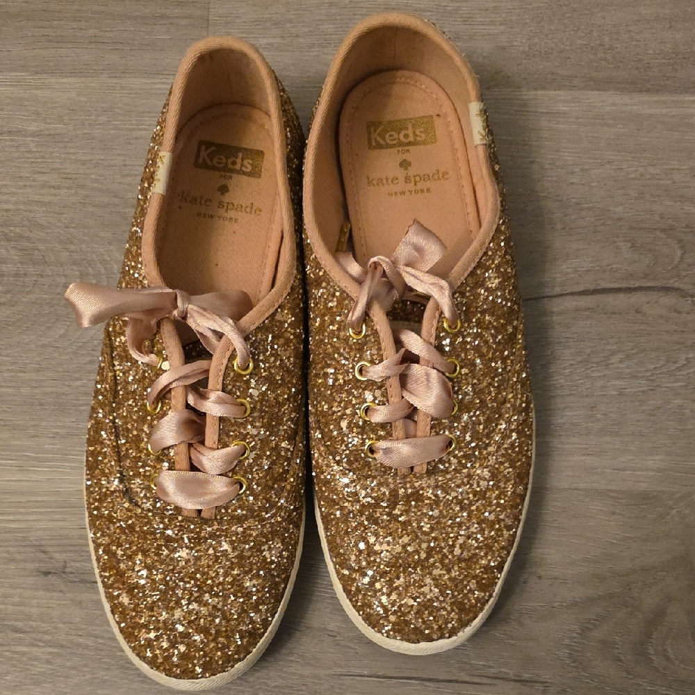Keds Women's Sparkling Gold Sneakers